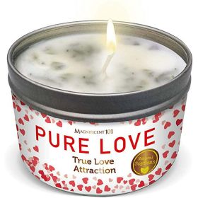 Magnificent 101 Long Lasting Pure Love Aromatherapy Candle | 6 Oz - 35 Hour Burn Time | Made of Soy Wax Candle with Florals & Oils for True Love Attra