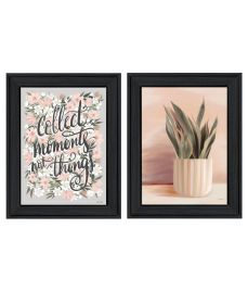 Trendy Decor 4U "Collect Moments Not Things" Framed Wall Art for Living Room, Wall Art Print for Home Decor, Bedroom Wall Art by House Fenway