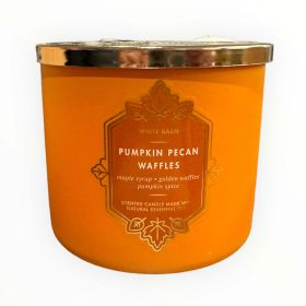 Bath and Body Works Pumpkin Pecan Waffles 3 Wick Candle 14.5 oz