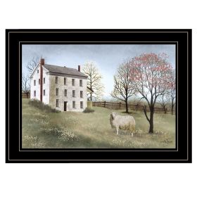 Trendy Decor 4U "Spring at White House Farm" Framed Wall Art, Modern Home Decor Framed Print for Living Room