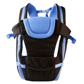 Baby Carrier Breathable Adjustable Wrap Sling Backpack Front Back Chest Infant Carrier Bag (Option: Blue)